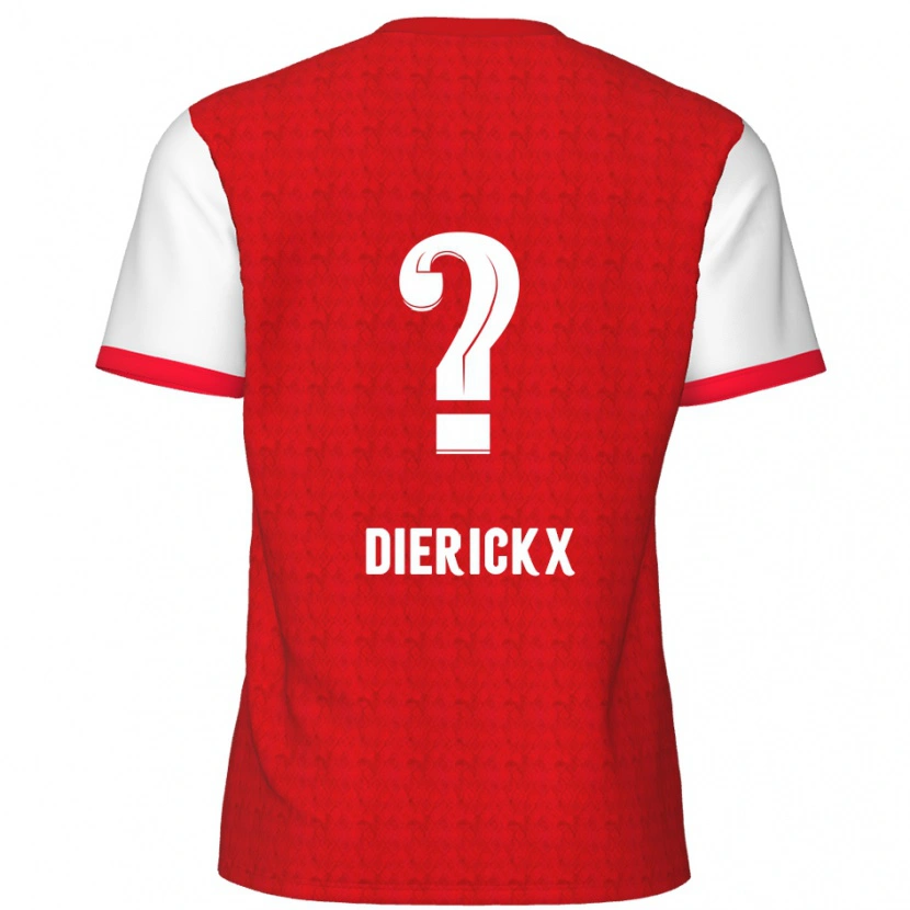 Danxen Hombre Camiseta Xander Dierickx #0 Rojo Blanco 1ª Equipación 2024/25 La Camisa