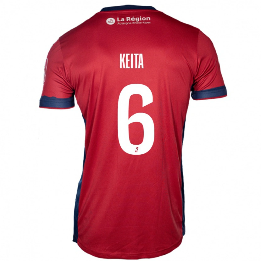 Danxen Hombre Camiseta Habib Keïta #6 Borgoña Claro 1ª Equipación 2024/25 La Camisa