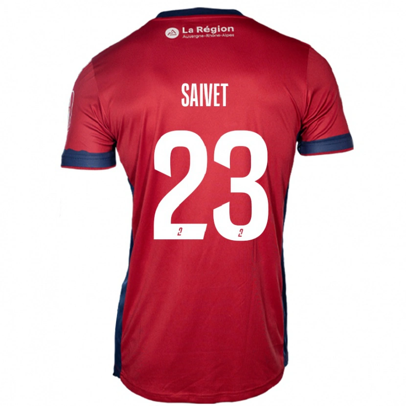 Danxen Hombre Camiseta Henri Saivet #23 Borgoña Claro 1ª Equipación 2024/25 La Camisa