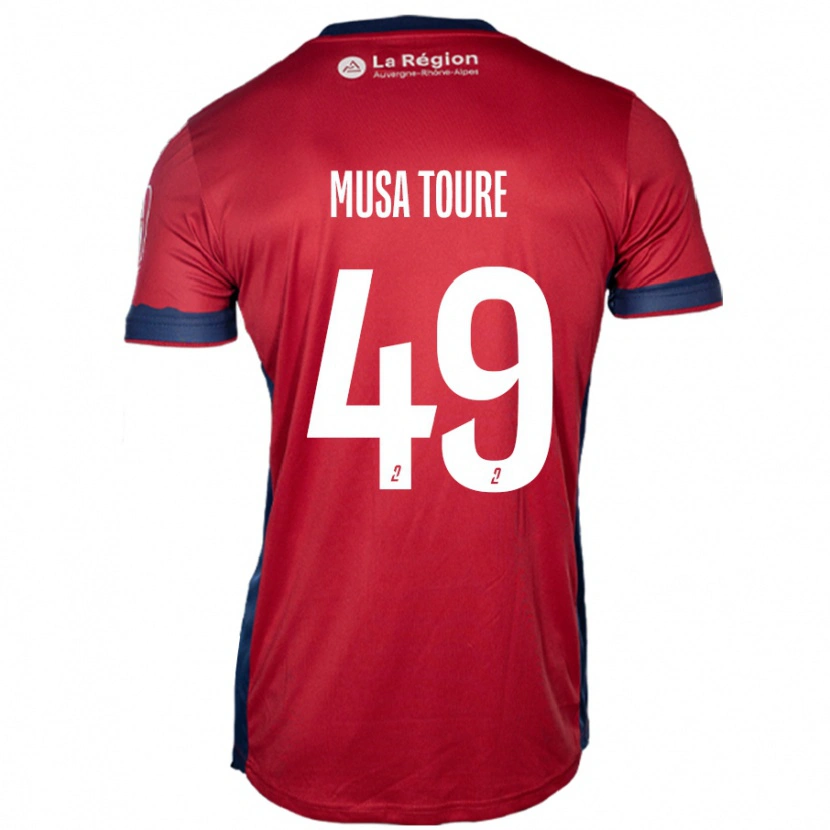 Danxen Hombre Camiseta Musa Toure #49 Borgoña Claro 1ª Equipación 2024/25 La Camisa