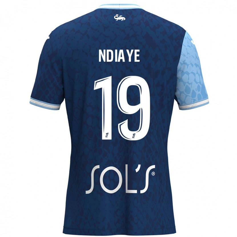 Danxen Hombre Camiseta Rassoul Ndiaye #19 Azul Cielo Azul Oscuro 1ª Equipación 2024/25 La Camisa