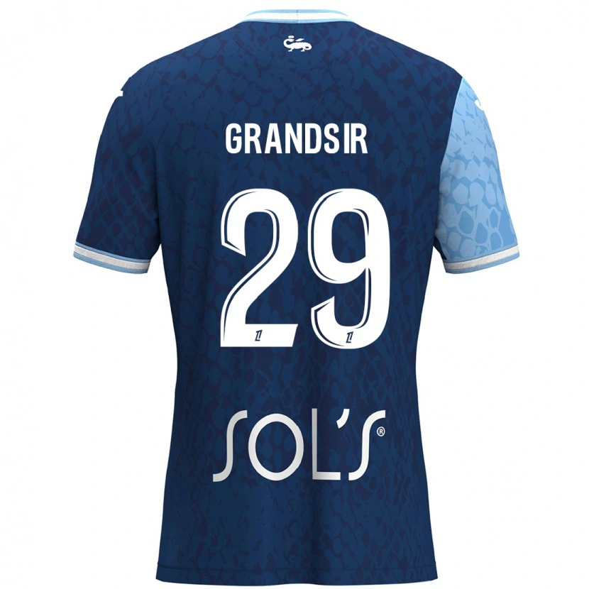 Danxen Hombre Camiseta Samuel Grandsir #29 Azul Cielo Azul Oscuro 1ª Equipación 2024/25 La Camisa