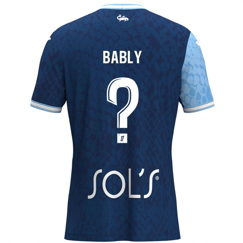 Danxen Hombre Camiseta Emmanuel Bably #0 Azul Cielo Azul Oscuro 1ª Equipación 2024/25 La Camisa