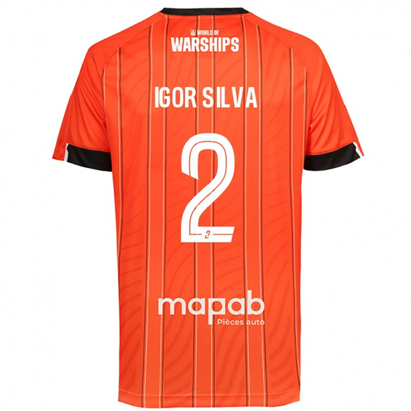 Danxen Hombre Camiseta Igor Silva #2 Naranja 1ª Equipación 2024/25 La Camisa
