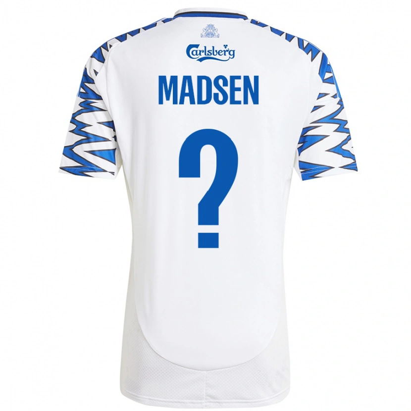 Danxen Hombre Camiseta Noah Madsen #0 Blanco Azul Cielo 1ª Equipación 2024/25 La Camisa