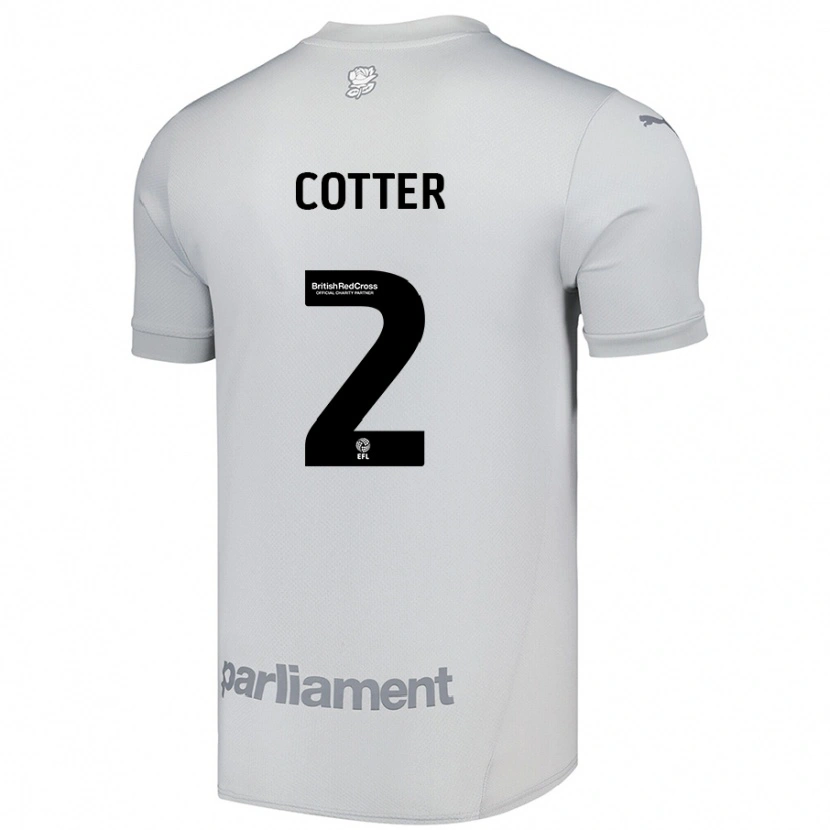 Danxen Hombre Camiseta Barry Cotter #2 Gris Plata 2ª Equipación 2024/25 La Camisa