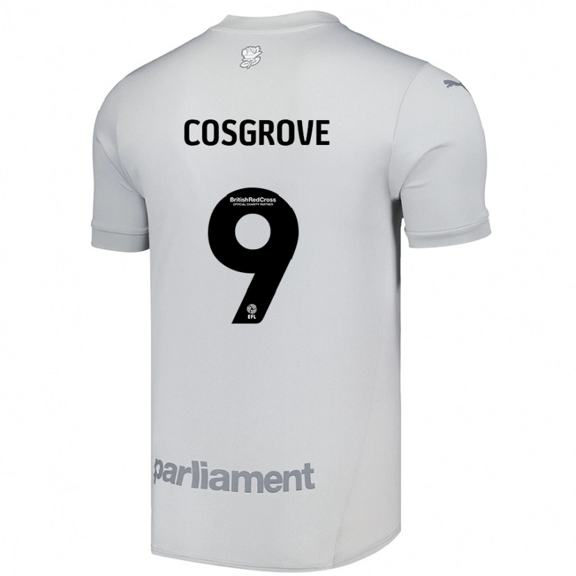 Danxen Hombre Camiseta Sam Cosgrove #9 Gris Plata 2ª Equipación 2024/25 La Camisa