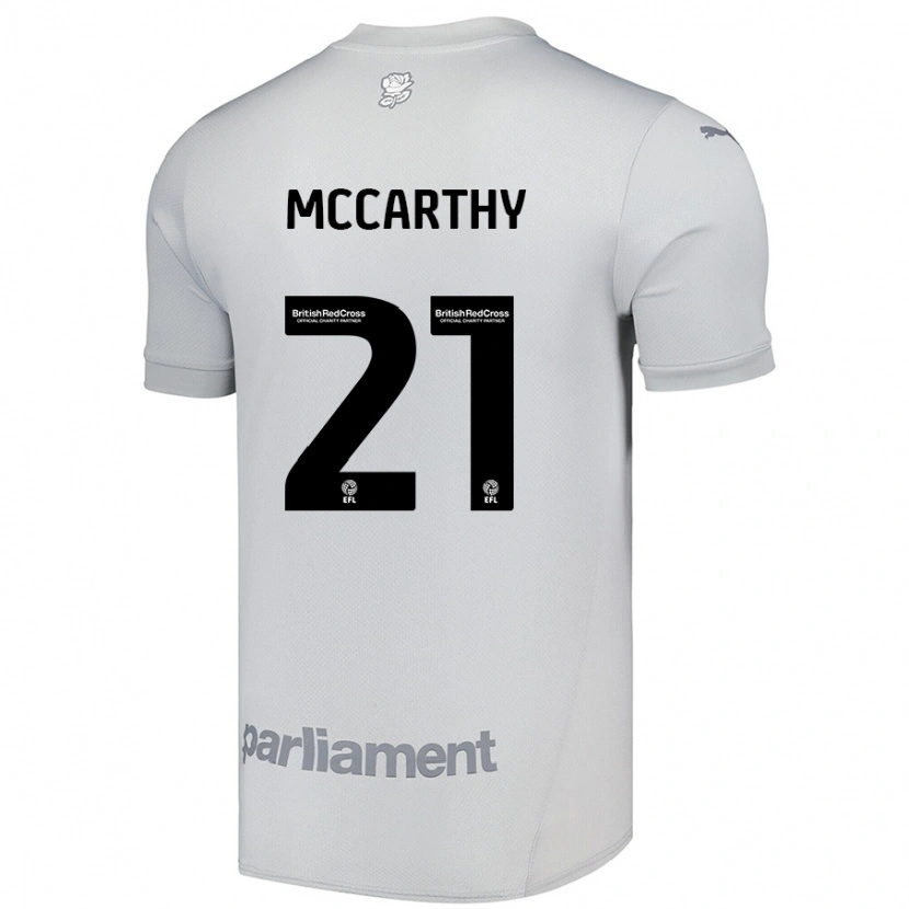 Danxen Hombre Camiseta Conor Mccarthy #21 Gris Plata 2ª Equipación 2024/25 La Camisa
