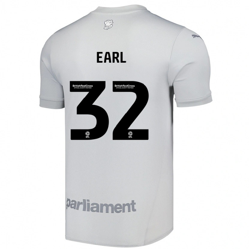 Danxen Hombre Camiseta Josh Earl #32 Gris Plata 2ª Equipación 2024/25 La Camisa