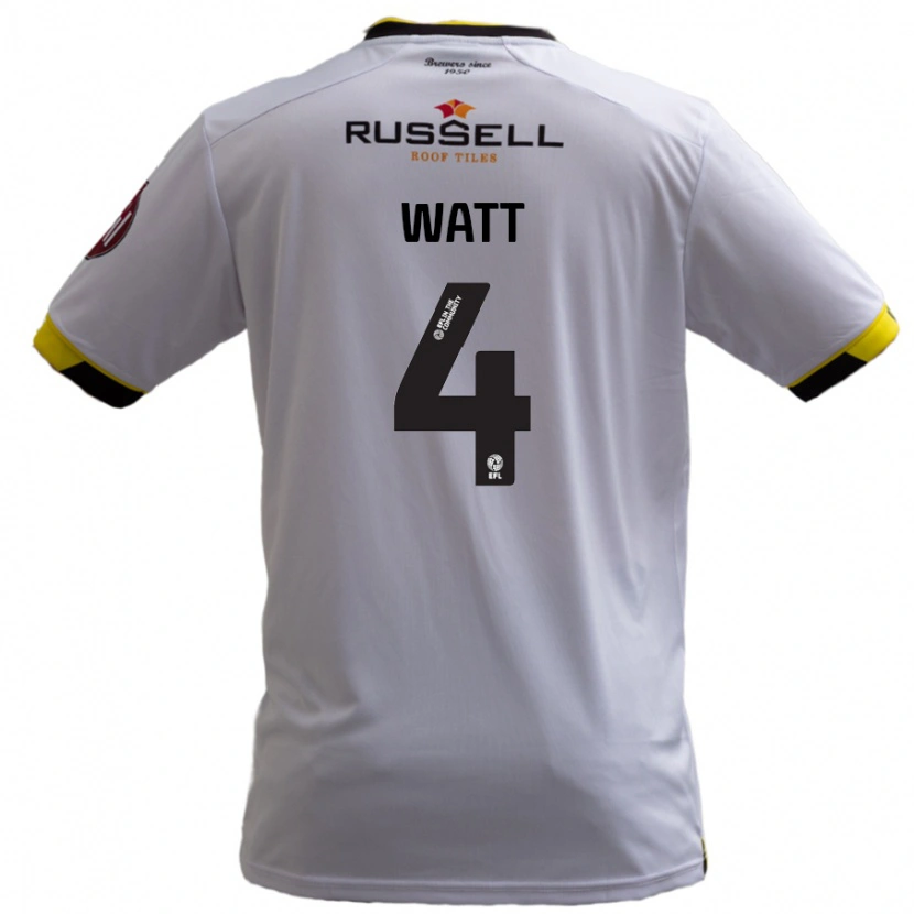 Danxen Hombre Camiseta Elliot Watt #4 Blanco 2ª Equipación 2024/25 La Camisa