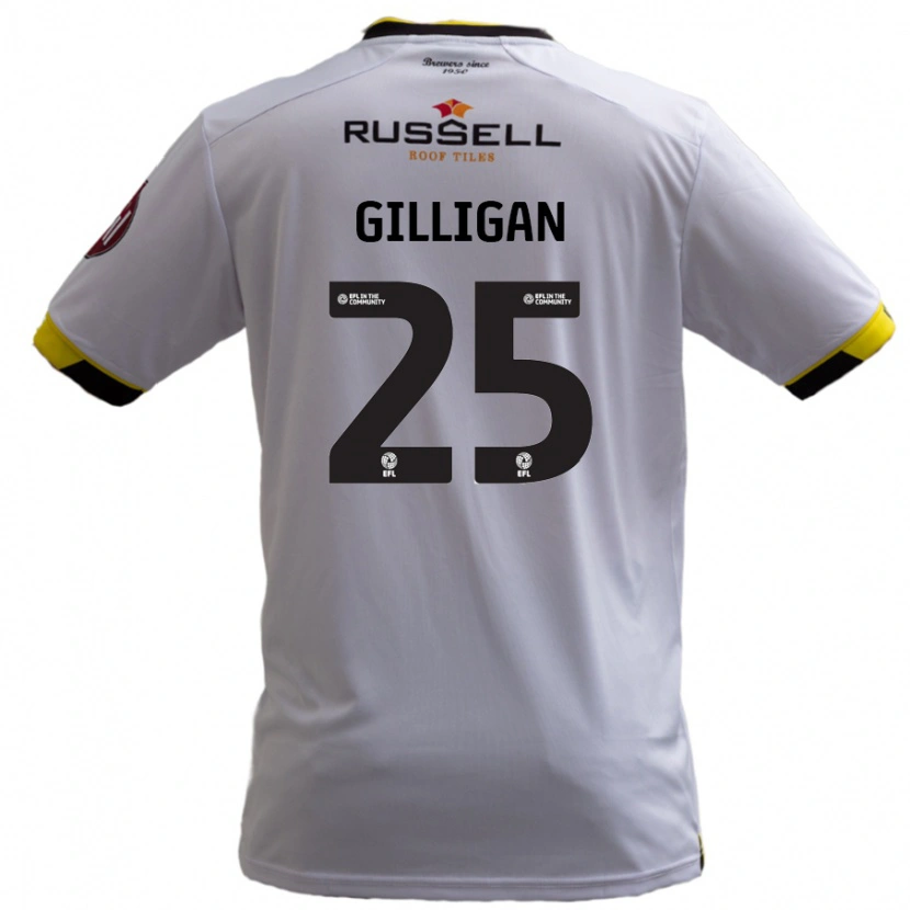 Danxen Hombre Camiseta Ciaran Gilligan #25 Blanco 2ª Equipación 2024/25 La Camisa