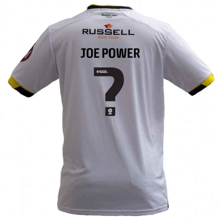 Danxen Hombre Camiseta John Joe Power #0 Blanco 2ª Equipación 2024/25 La Camisa