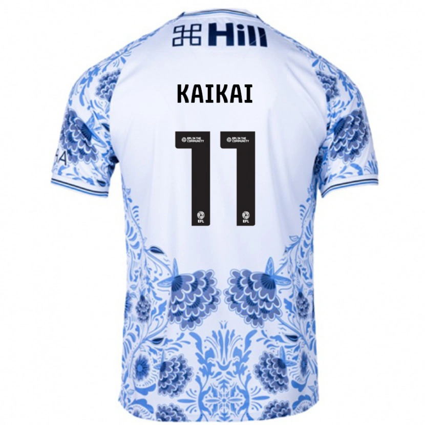 Danxen Hombre Camiseta Sullay Kaikai #11 Blanco Azul 2ª Equipación 2024/25 La Camisa