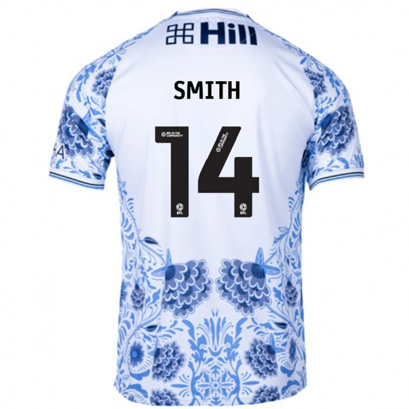 Danxen Hombre Camiseta Korey Smith #14 Blanco Azul 2ª Equipación 2024/25 La Camisa
