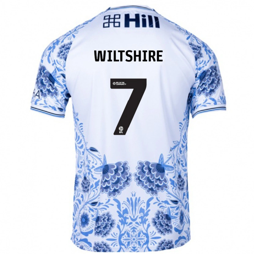 Danxen Hombre Camiseta Sarah Wiltshire #7 Blanco Azul 2ª Equipación 2024/25 La Camisa