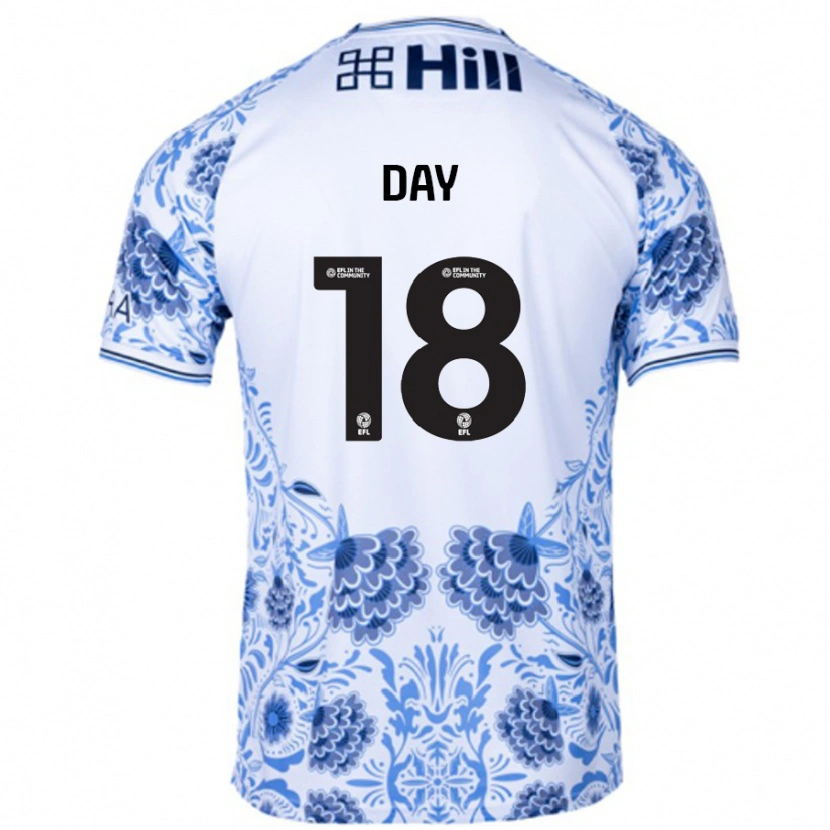 Danxen Hombre Camiseta Niamh Day #18 Blanco Azul 2ª Equipación 2024/25 La Camisa