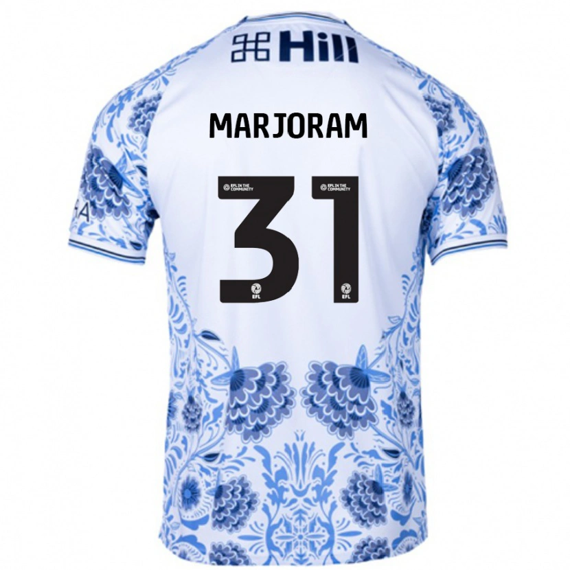 Danxen Hombre Camiseta Sophie Marjoram #31 Blanco Azul 2ª Equipación 2024/25 La Camisa