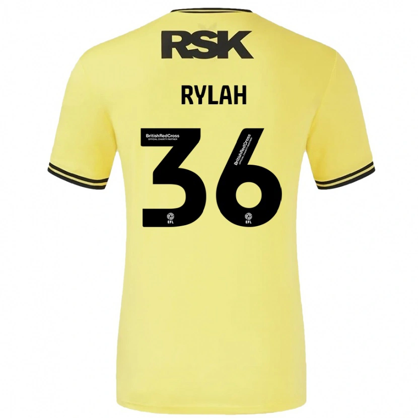 Danxen Hombre Camiseta Henry Rylah #36 Amarillo Negro 2ª Equipación 2024/25 La Camisa