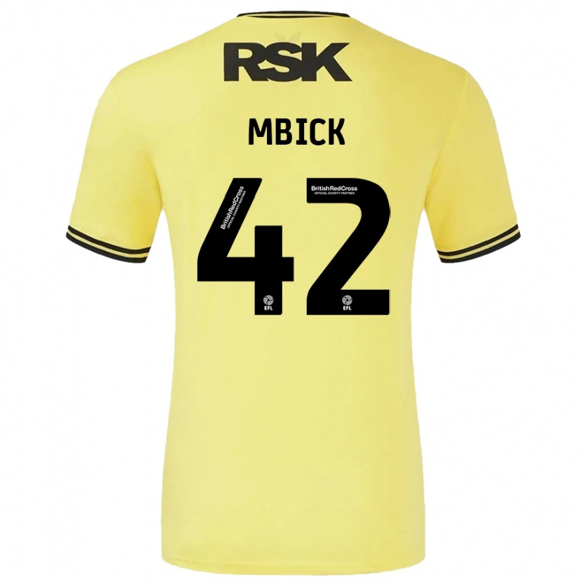Danxen Hombre Camiseta Micah Mbick #42 Amarillo Negro 2ª Equipación 2024/25 La Camisa
