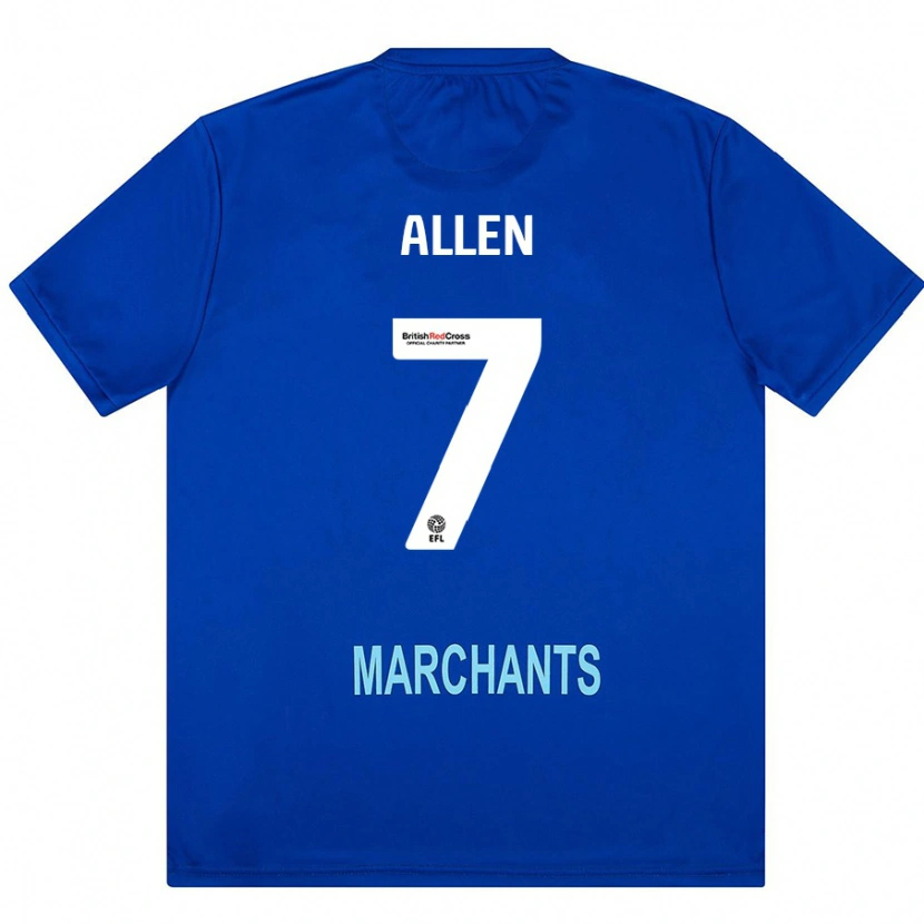 Danxen Hombre Camiseta Emily Allen #7 Verde 2ª Equipación 2024/25 La Camisa