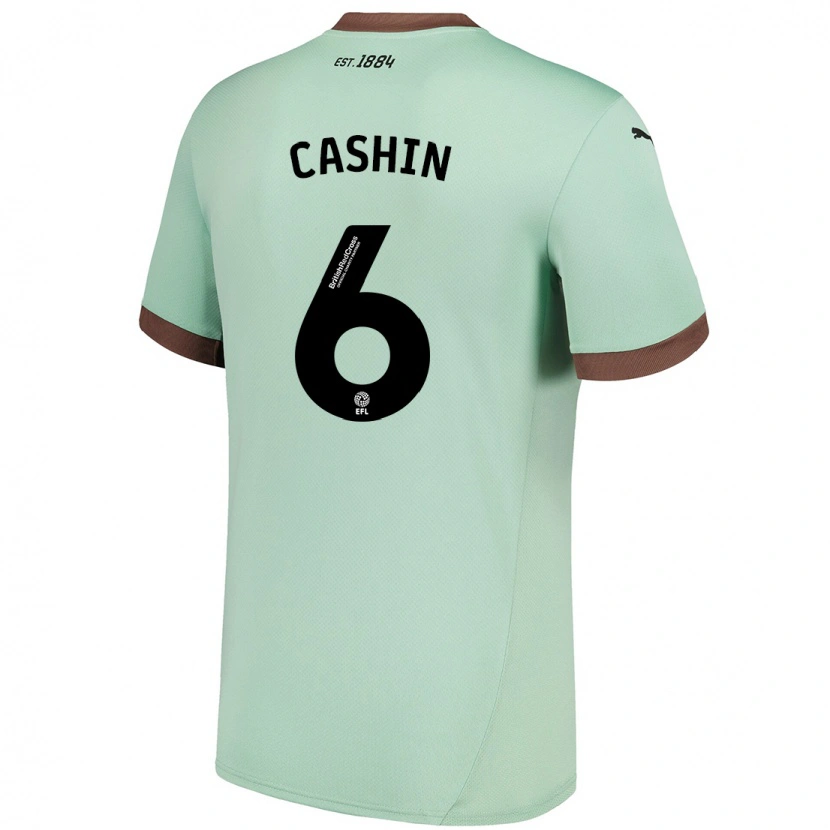 Danxen Hombre Camiseta Eiran Cashin #6 Verde Pálido 2ª Equipación 2024/25 La Camisa