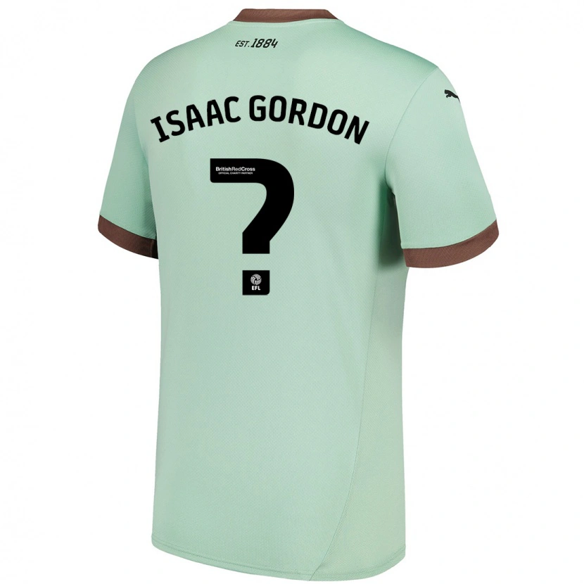 Danxen Hombre Camiseta Isaac Gordon #0 Verde Pálido 2ª Equipación 2024/25 La Camisa
