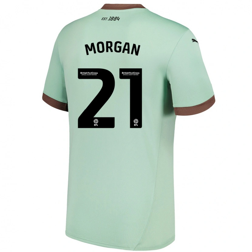 Danxen Hombre Camiseta Sarah Morgan #21 Verde Pálido 2ª Equipación 2024/25 La Camisa