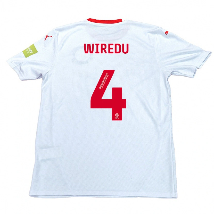 Danxen Hombre Camiseta Brendan Wiredu #4 Blanco 2ª Equipación 2024/25 La Camisa