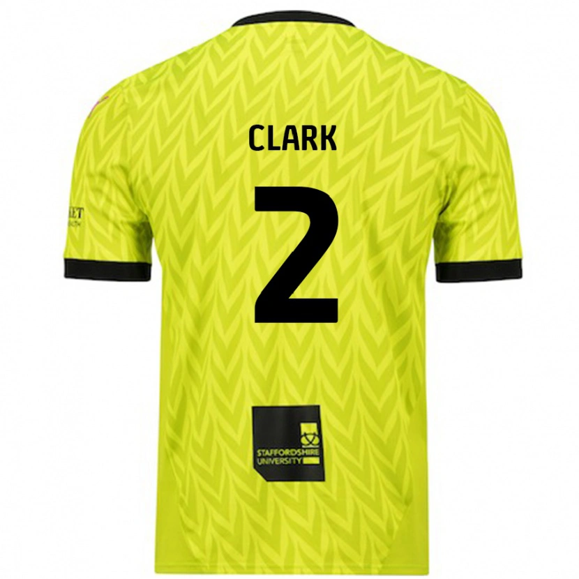 Danxen Hombre Camiseta Mitch Clark #2 Verde Fluorescente 2ª Equipación 2024/25 La Camisa