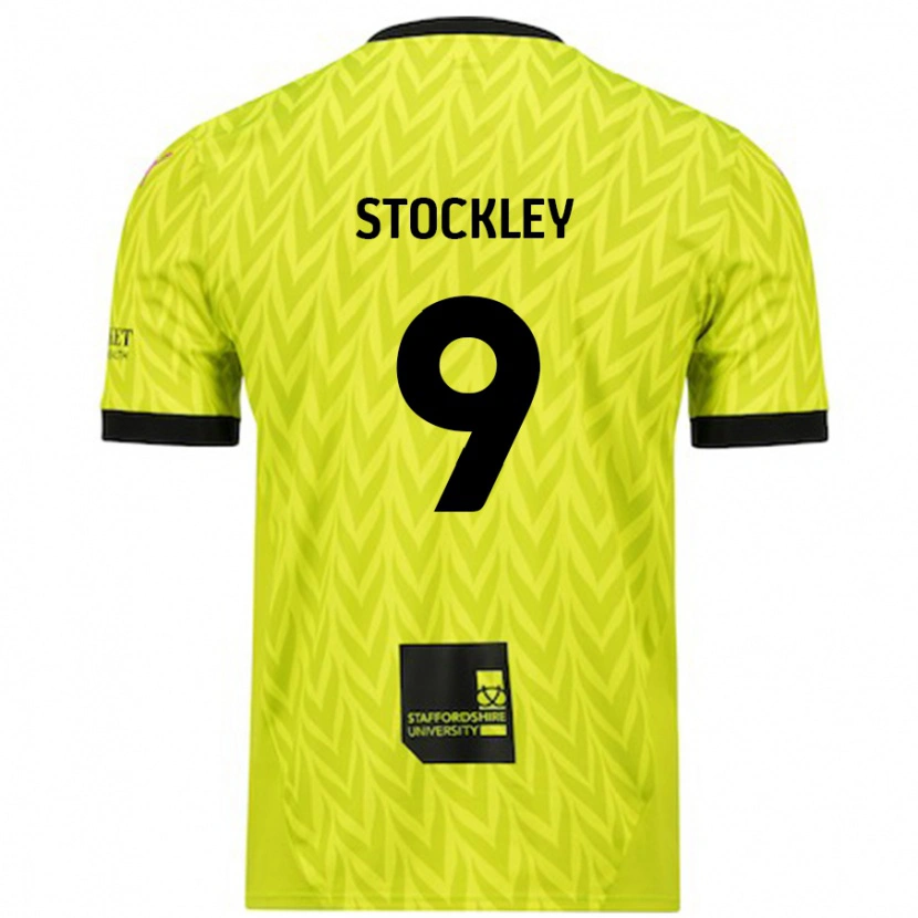 Danxen Hombre Camiseta Jayden Stockley #9 Verde Fluorescente 2ª Equipación 2024/25 La Camisa