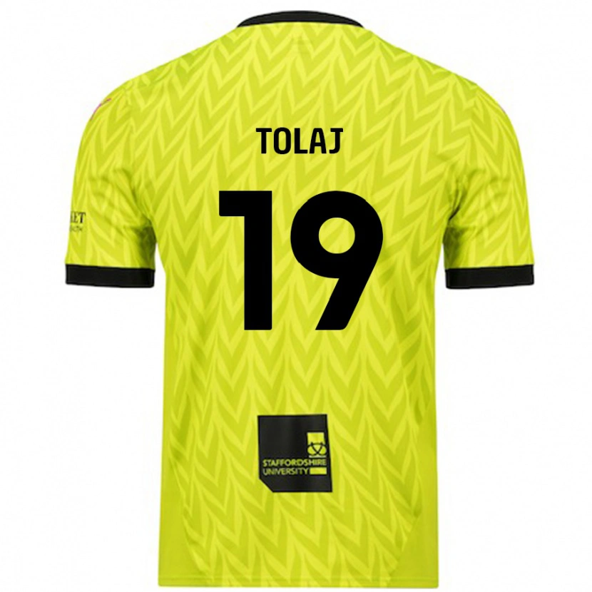 Danxen Hombre Camiseta Lorent Tolaj #19 Verde Fluorescente 2ª Equipación 2024/25 La Camisa