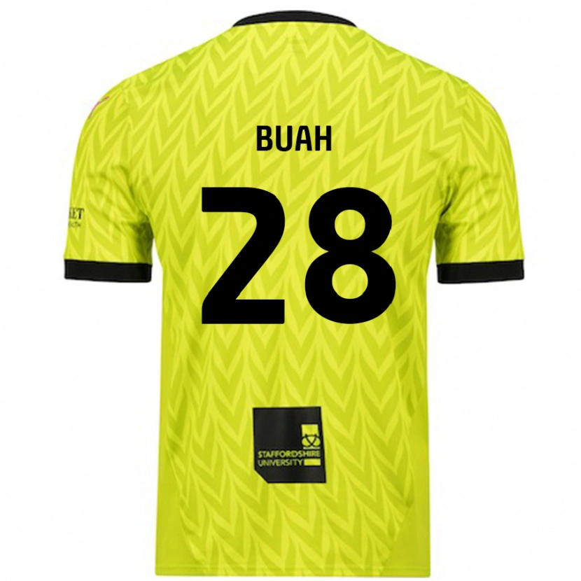 Danxen Hombre Camiseta Andrew Buah #28 Verde Fluorescente 2ª Equipación 2024/25 La Camisa