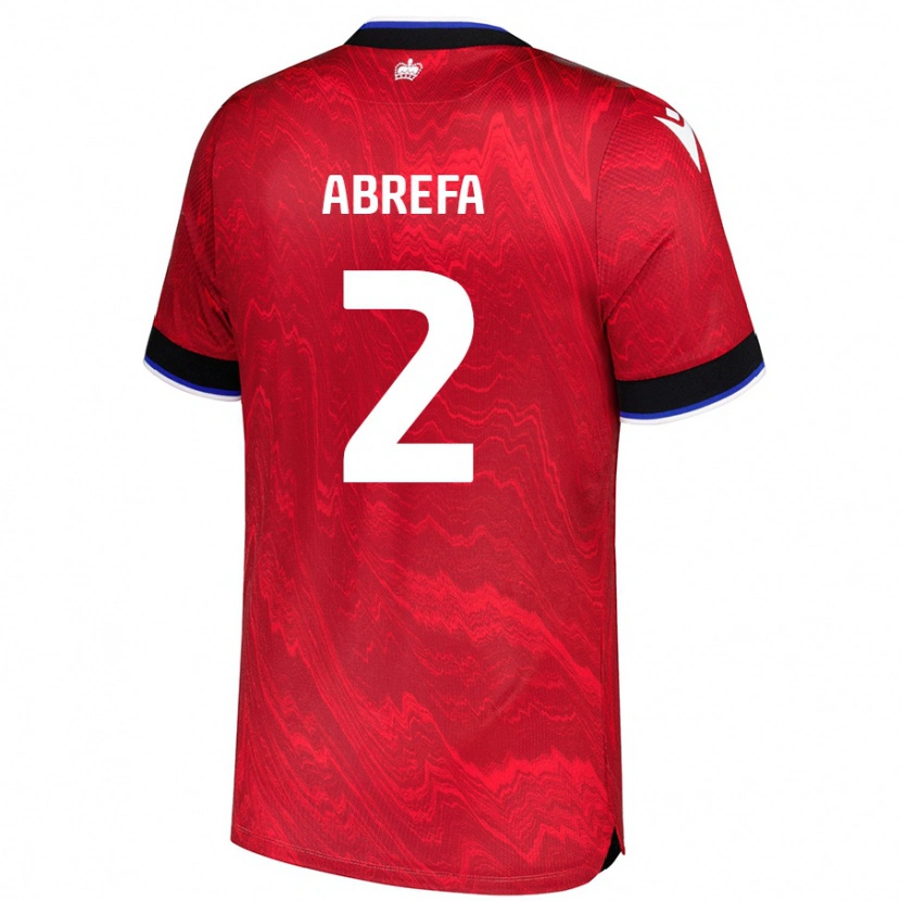 Danxen Hombre Camiseta Kelvin Abrefa #2 Rojo Negro 2ª Equipación 2024/25 La Camisa