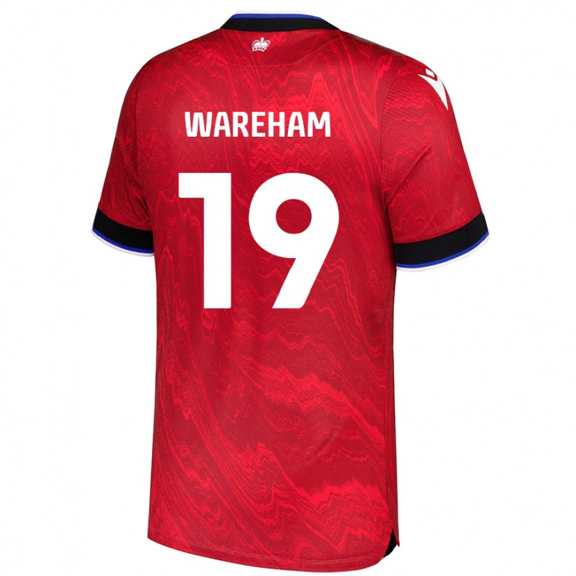 Danxen Hombre Camiseta Jayden Wareham #19 Rojo Negro 2ª Equipación 2024/25 La Camisa