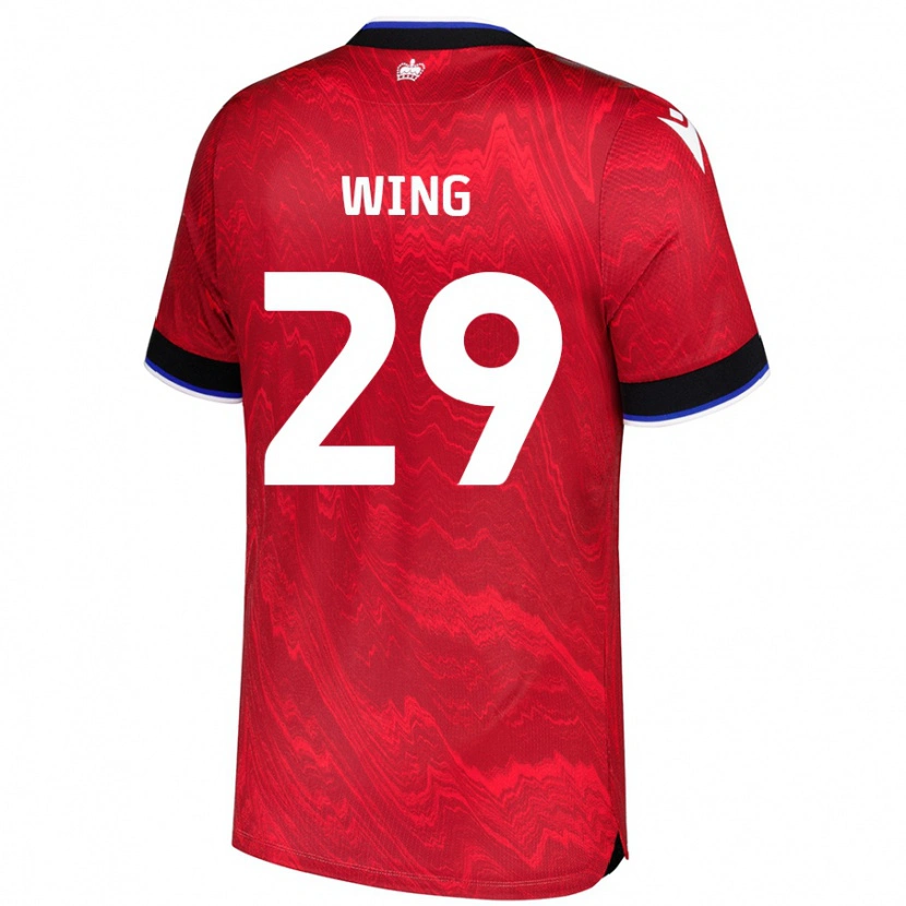 Danxen Hombre Camiseta Lewis Wing #29 Rojo Negro 2ª Equipación 2024/25 La Camisa