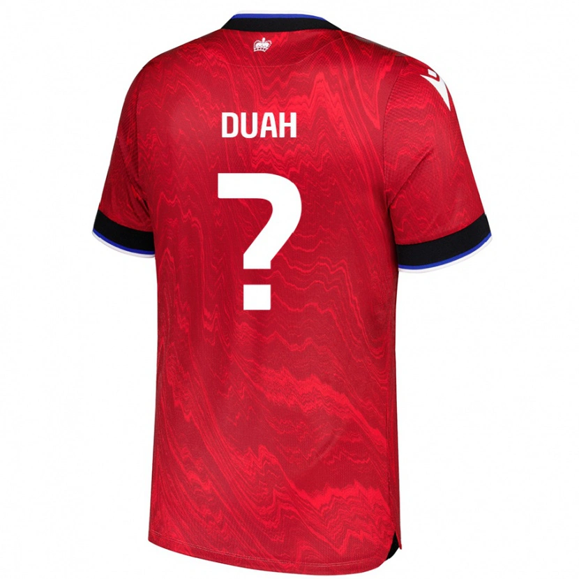 Danxen Hombre Camiseta Philip Duah #0 Rojo Negro 2ª Equipación 2024/25 La Camisa