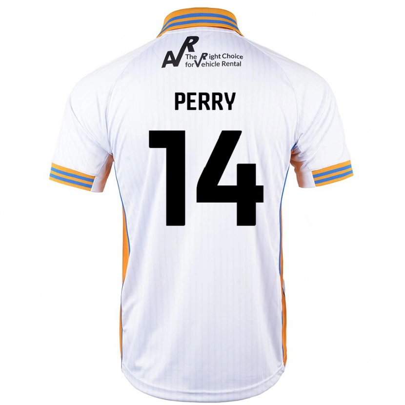 Danxen Hombre Camiseta Taylor Perry #14 Blanco 2ª Equipación 2024/25 La Camisa