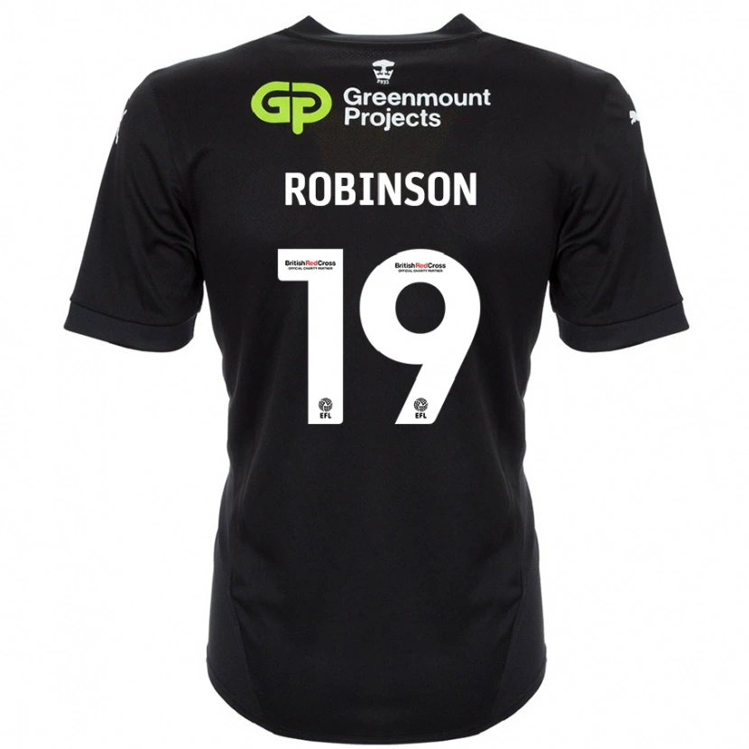 Danxen Hombre Camiseta Luke Robinson #19 Negro 2ª Equipación 2024/25 La Camisa