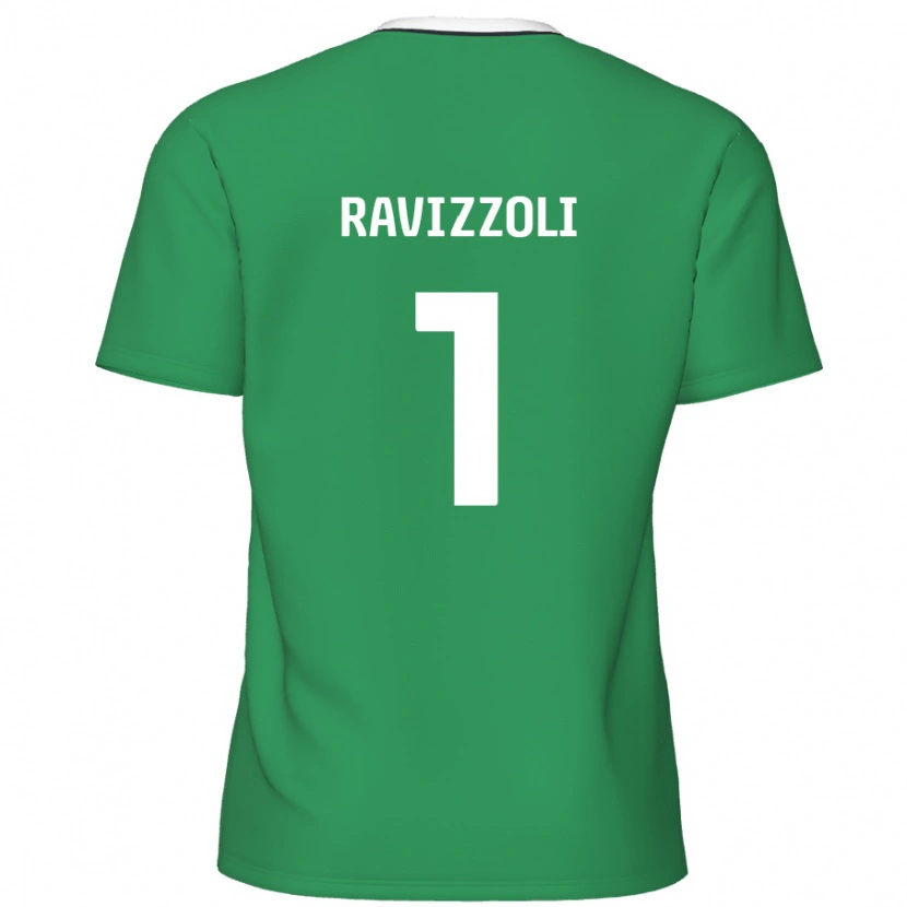 Danxen Hombre Camiseta Franco Ravizzoli #1 Verde Rayas Blancas 2ª Equipación 2024/25 La Camisa