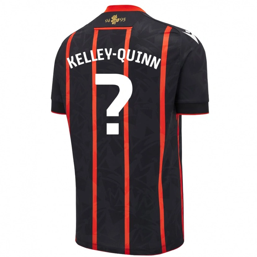 Danxen Hombre Camiseta Leon Kelley-Quinn #0 Negro Rojo 2ª Equipación 2024/25 La Camisa