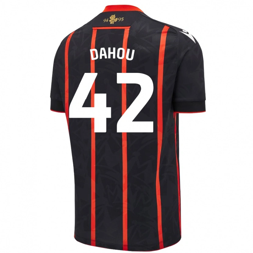 Danxen Hombre Camiseta Jemima Dahou #42 Negro Rojo 2ª Equipación 2024/25 La Camisa
