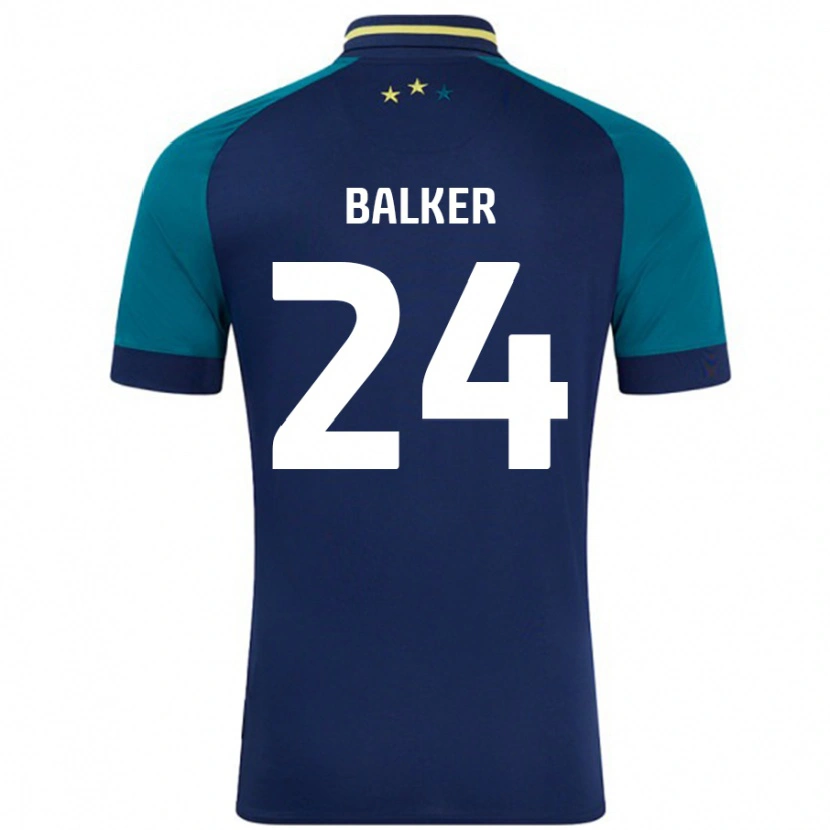 Danxen Hombre Camiseta Radinio Balker #24 Azul Marino Verde Oscuro 2ª Equipación 2024/25 La Camisa