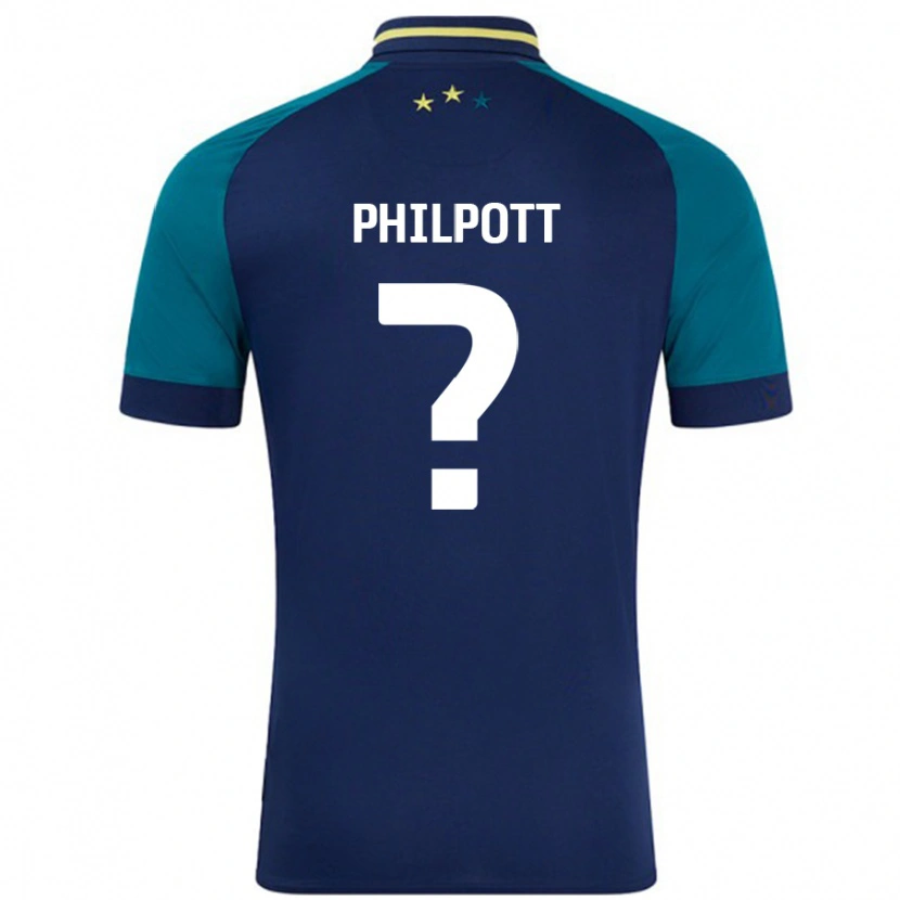 Danxen Hombre Camiseta Cian Philpott #0 Azul Marino Verde Oscuro 2ª Equipación 2024/25 La Camisa