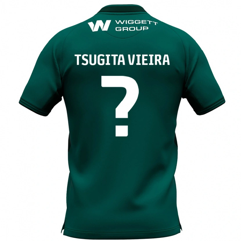 Danxen Hombre Camiseta Sacha Tsugita Vieira #0 Verde 2ª Equipación 2024/25 La Camisa