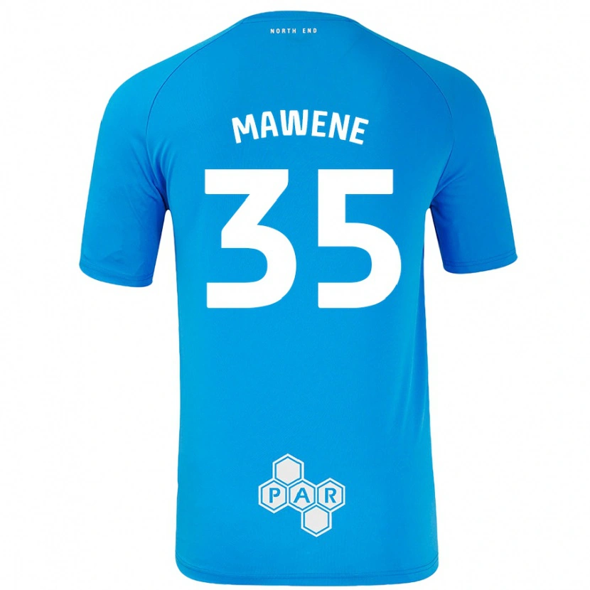 Danxen Hombre Camiseta Noah Mawene #35 Azul Cielo 2ª Equipación 2024/25 La Camisa