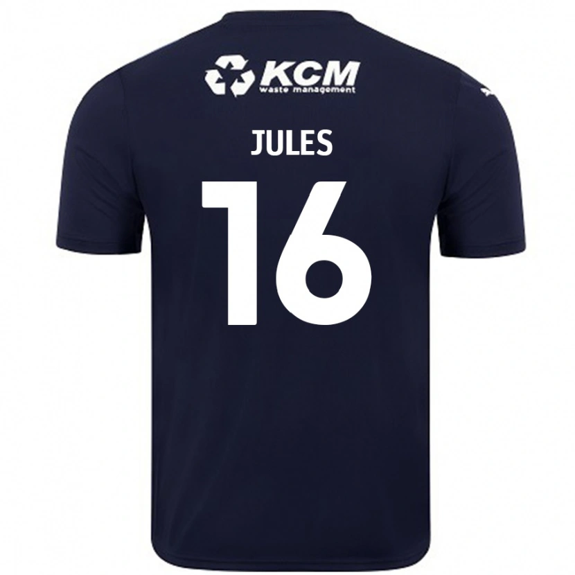 Danxen Hombre Camiseta Zak Jules #16 Azul Marino 2ª Equipación 2024/25 La Camisa