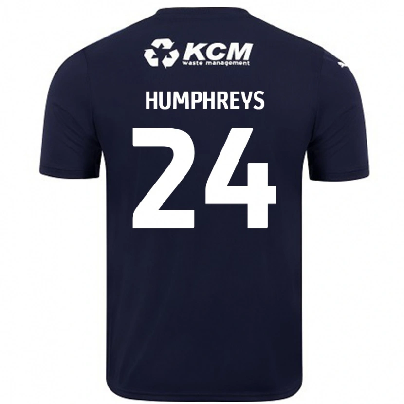 Danxen Hombre Camiseta Cameron Humphreys #24 Azul Marino 2ª Equipación 2024/25 La Camisa