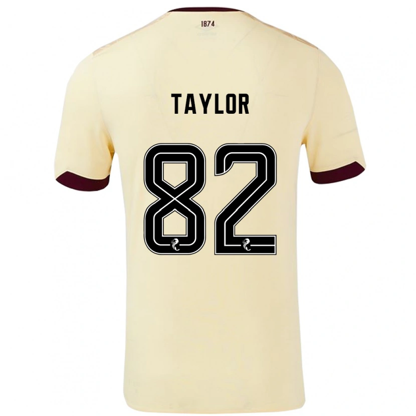 Danxen Hombre Camiseta Gerald Taylor #82 Crema Burdeos 2ª Equipación 2024/25 La Camisa