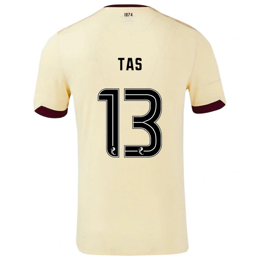 Danxen Hombre Camiseta Lyndon Tas #13 Crema Burdeos 2ª Equipación 2024/25 La Camisa
