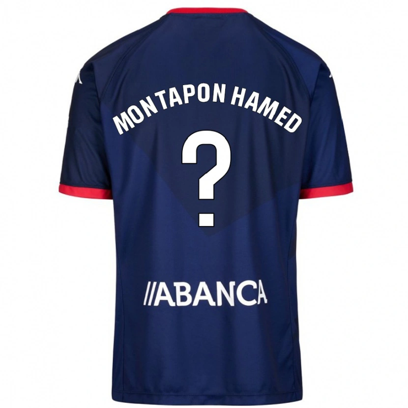 Danxen Hombre Camiseta Fadil Montapon Hamed #0 Azul Marino 2ª Equipación 2024/25 La Camisa